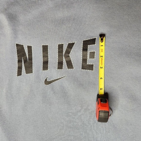 Vintage Woman's Nike Sweatshirt Sz. XL Blue Spell Out Logo Front LS 100% Cotton - Picture 9 of 10